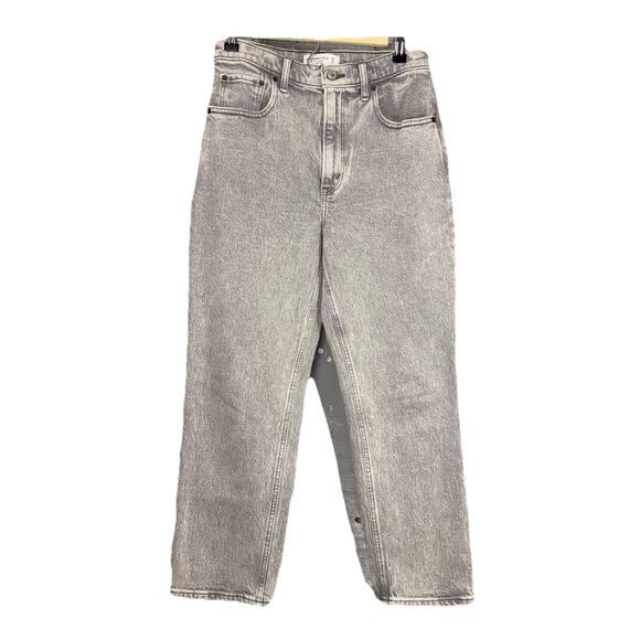 Abercrombie Fitch 27/4 90's Straight Ultra High Rise Jeans Gray Acid Denim A&F - Picture 1 of 6